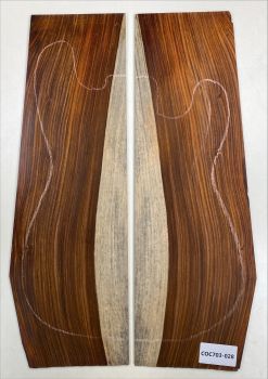 Top Cocobolo , 2-pcs., 3mm Unique Piece #028